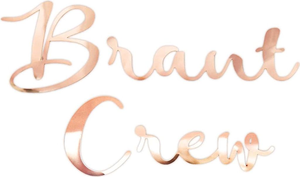 Oblique Unique Bügelbild Braut Crew Aufbügelbild für JGA Produktbild 1