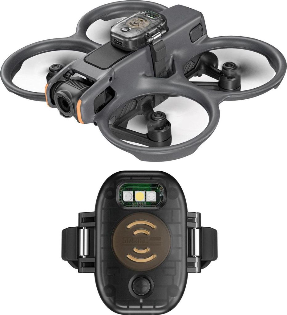 Universal V2 Drone Alarm Tracker für DJI Avata / Mavic / Air / Mini Series Black
