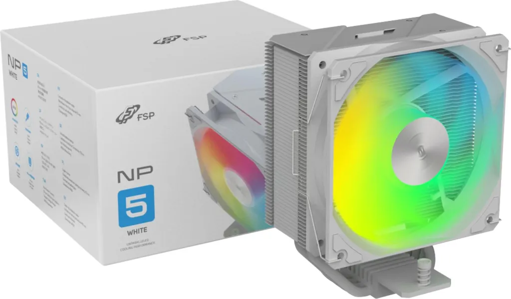 FSP NP5-WA Dissipatore Bianco ARGB: Eleganza e Raffreddamento CPU