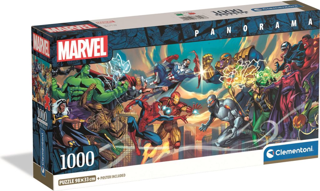 Marvel Heroes vs Villains Panorama-Puzzle 1000Stü ck