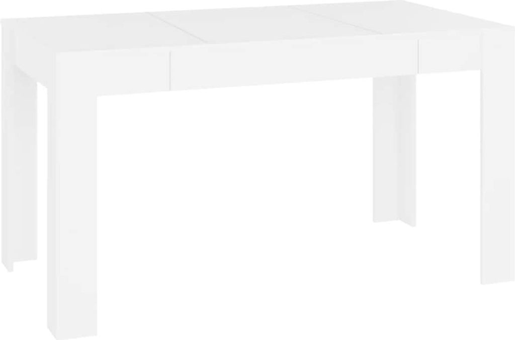 vidaXL Jedálenský stôl biely 140x74,5x76 cm Materiál drevo Obrázok produktu 4