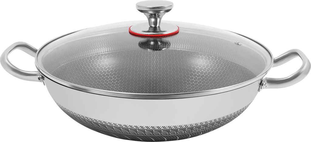 Bratpfanne Edelstahlpfanne Kochpfanne Edelstahl Silber