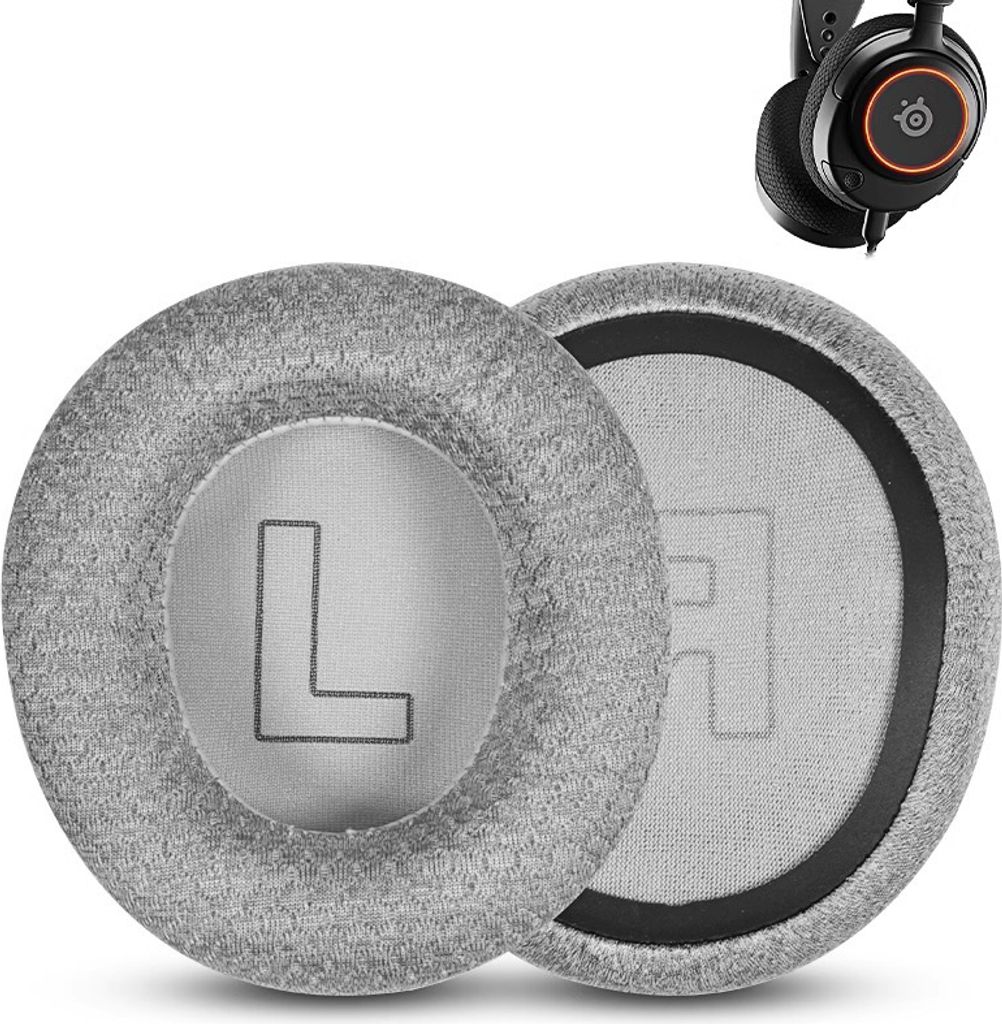 INF Ersatz-Ohrpolster für SteelSeries Arctis Nova Pro Kopfhörer Grau