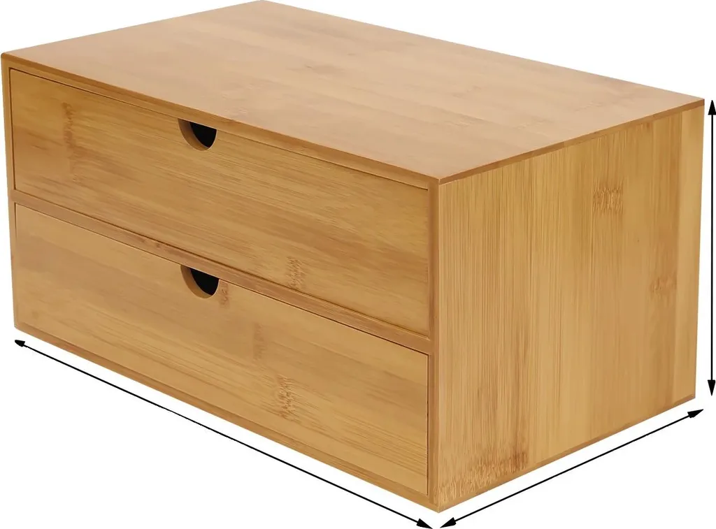 Organizer Scrivania Legno Bambù Zen | Arredo Ufficio Naturale