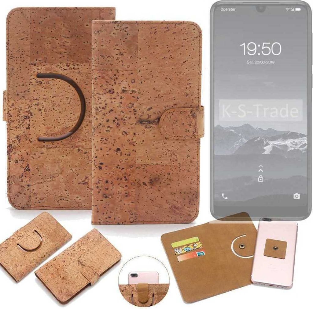 K-S-Trade Handy Hülle Schutz Hülle kompatibel mit Qilive Q3 Handyhülle Schutzhülle Korkhülle Kork-Hülle 1x
