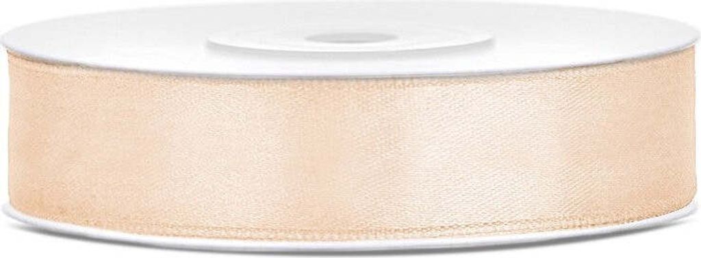 25m Satin Geschenkband creme 12mm breit