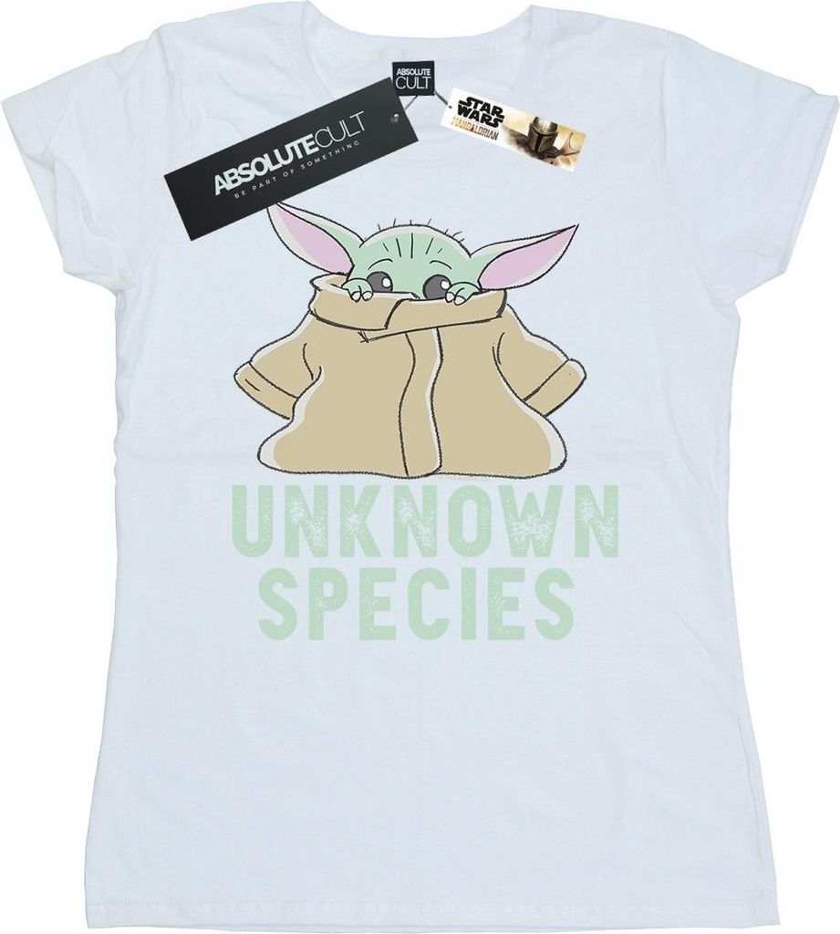 Star Wars - "The Mandalorian Unknown Species" T-Shirt für Damen BI50540 (XL) (Weiß)