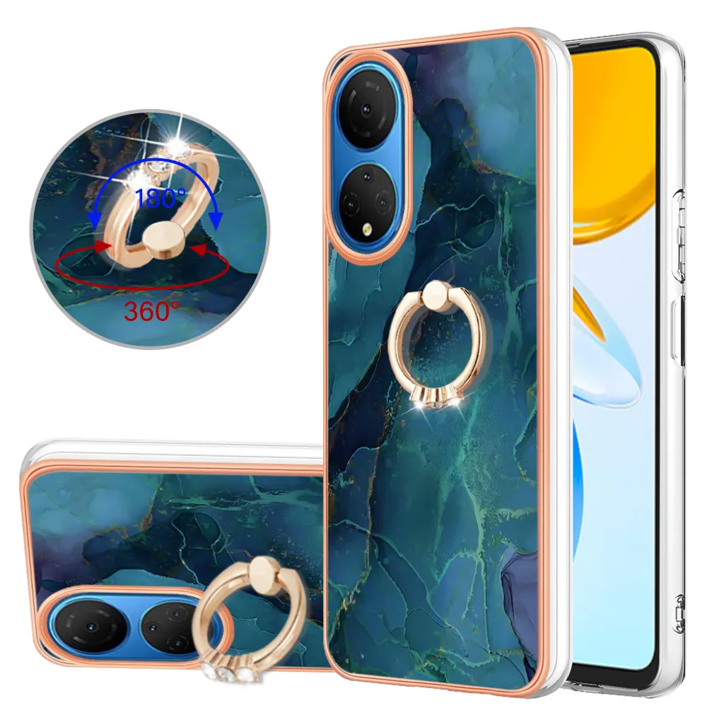 JIAFEI Cover per Honor X7a Custodia Protettiva in TPU Morbida Ultrasottile Antiurto ad Angoli Protezione per Fotocamera Schermo Gradienti Trasparenti Rosa/Viola