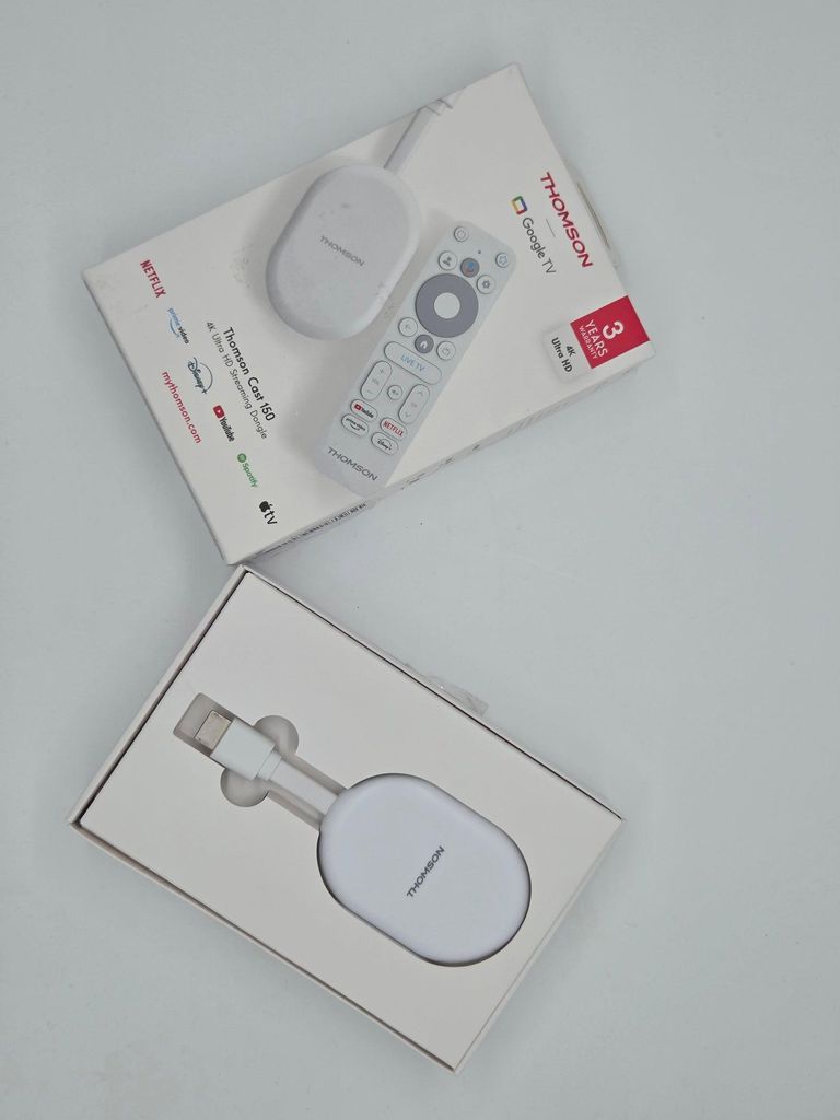 Thomson Streaming Dongle Google TV Go 150 Cast 4K - White Produktbild 