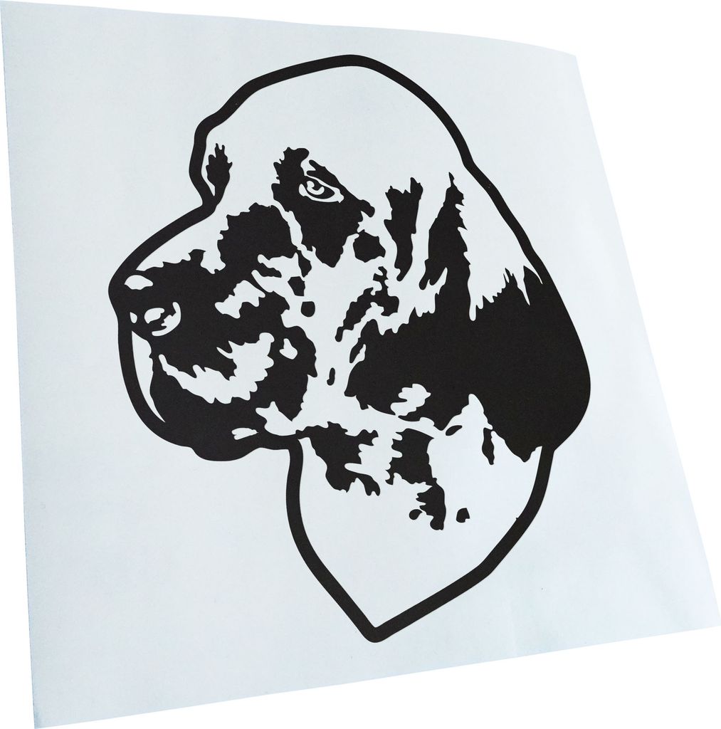 Kiwistar - Autoaufkleber - English setter Hund - Mattschwarz - 40x33cm - Aufkleber für Auto, Laptop, Fahrrad, LKW, Motorrad mehrfarbig JDM Decal R...