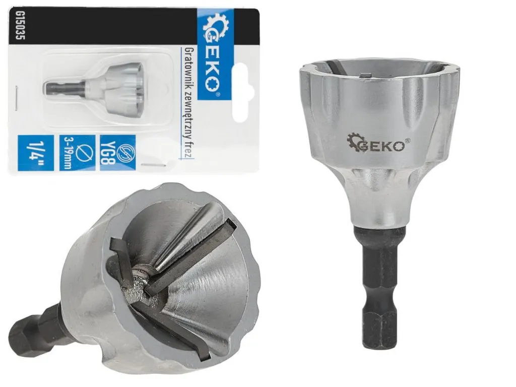 GEKO G15035: Lo Sbavatore Esterno Magico per il Tuo Trapano 3-19mm