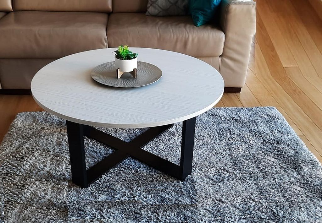 Design Couchtisch DA-333 rund Wohnzimmertisch Tisch 86 x 42 cm