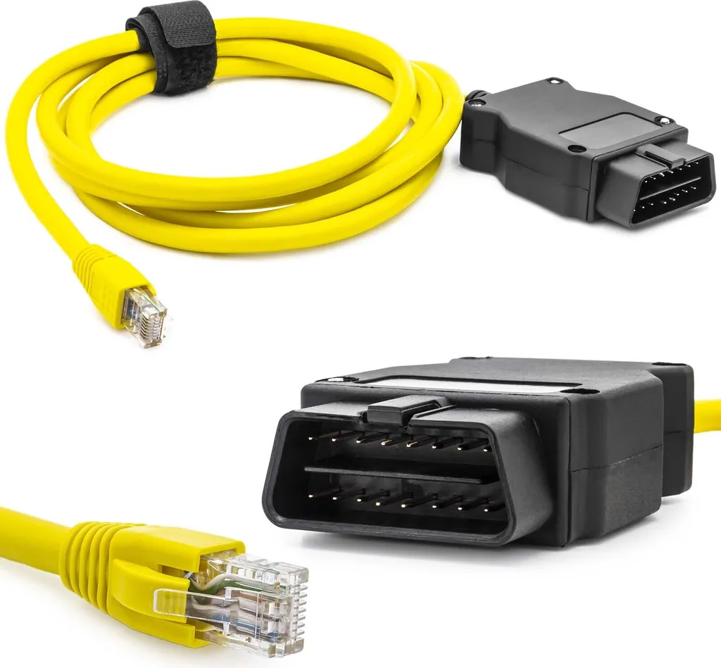 Câble ENET Interface Ethernet RJ45 OBD pour Codage et Diagnostic BMW F-Series