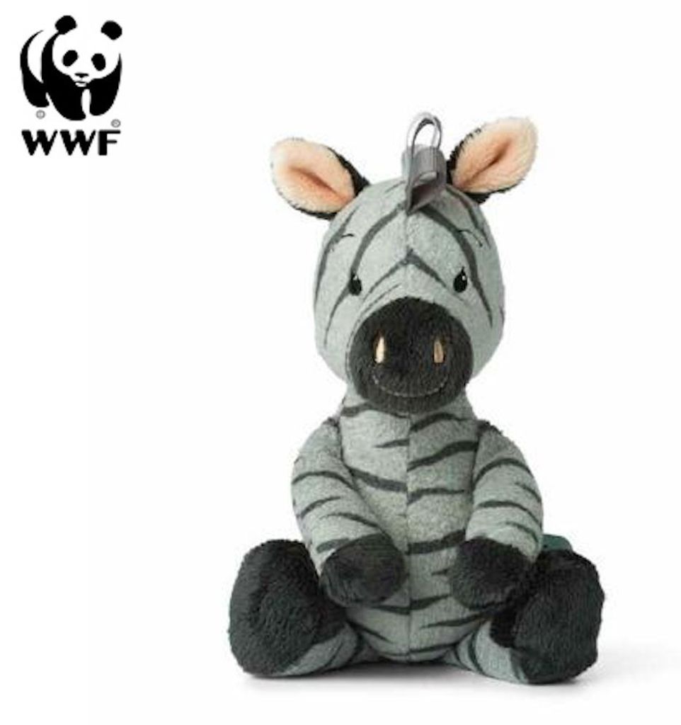 WWF Cub Club - Ziko das Zebra (grau, 22cm) mit Glöckchen Produktbild 