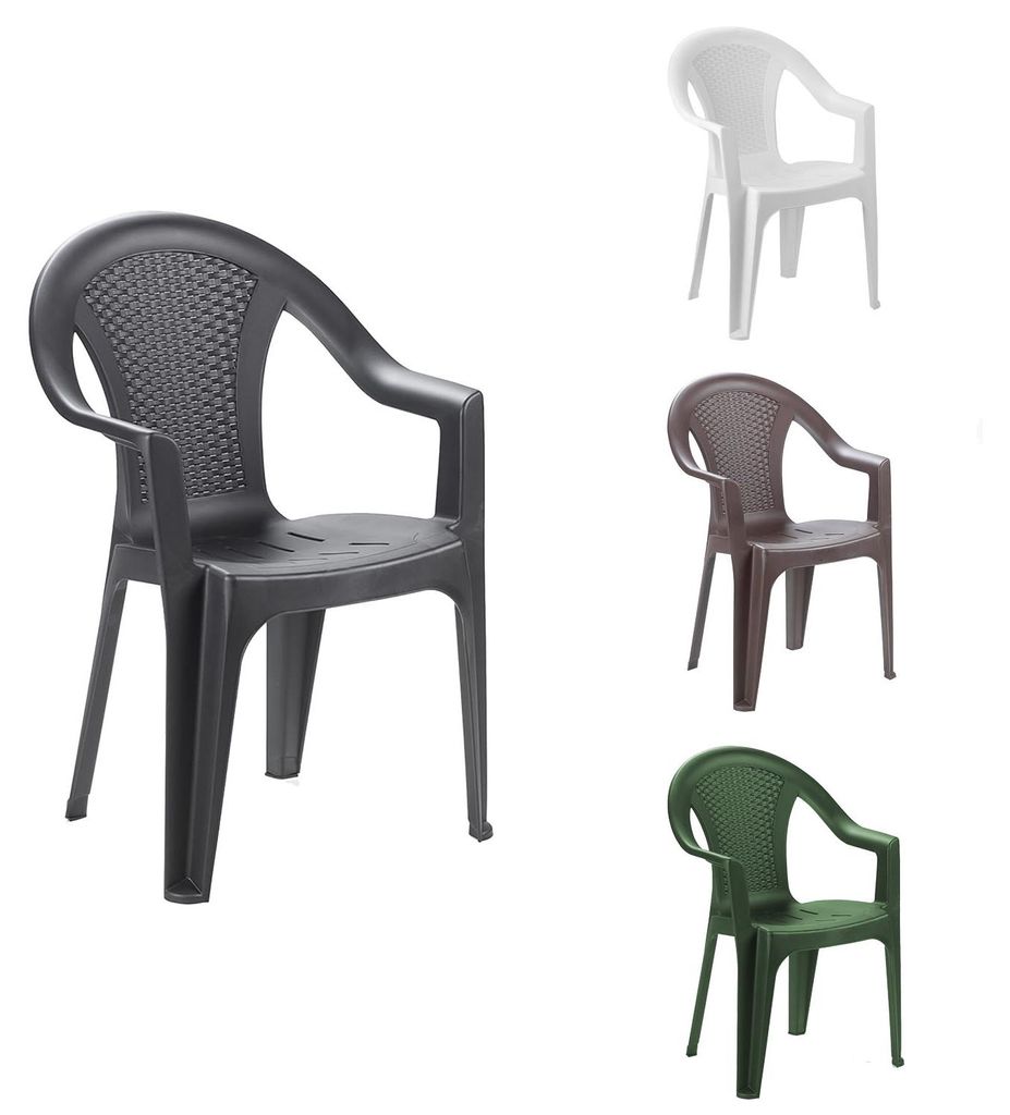 Stapelstuhl Gartenstuhl Kunststoff Ischia Rattan-Optik Produktbild 