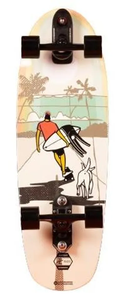 Surfskate Complet pour Carving et Balade Urbaine Style Surf Waterborne