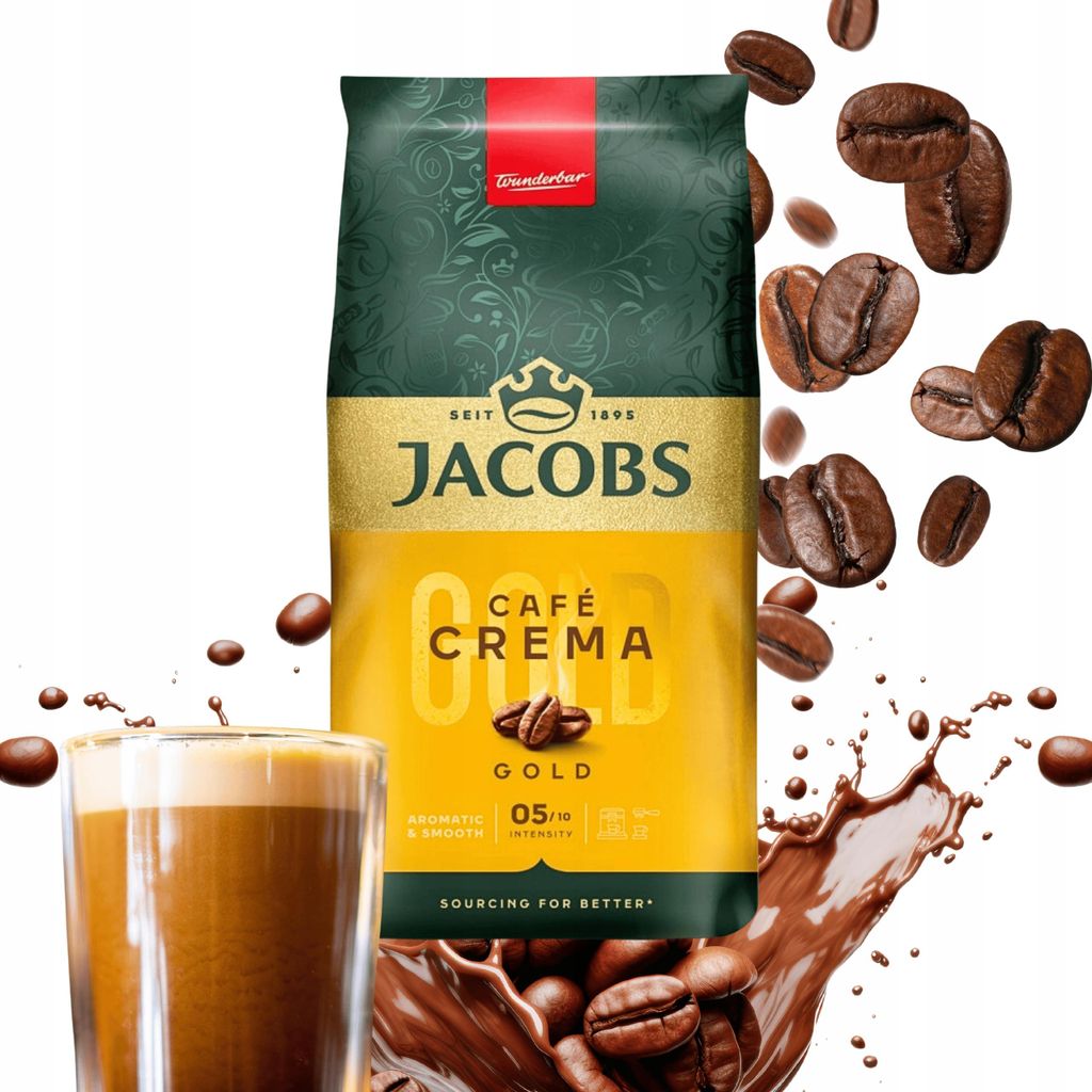 Jacobs Cafe Crema Gold Kawa ziarnista 500 g Zdjęcie produktu 