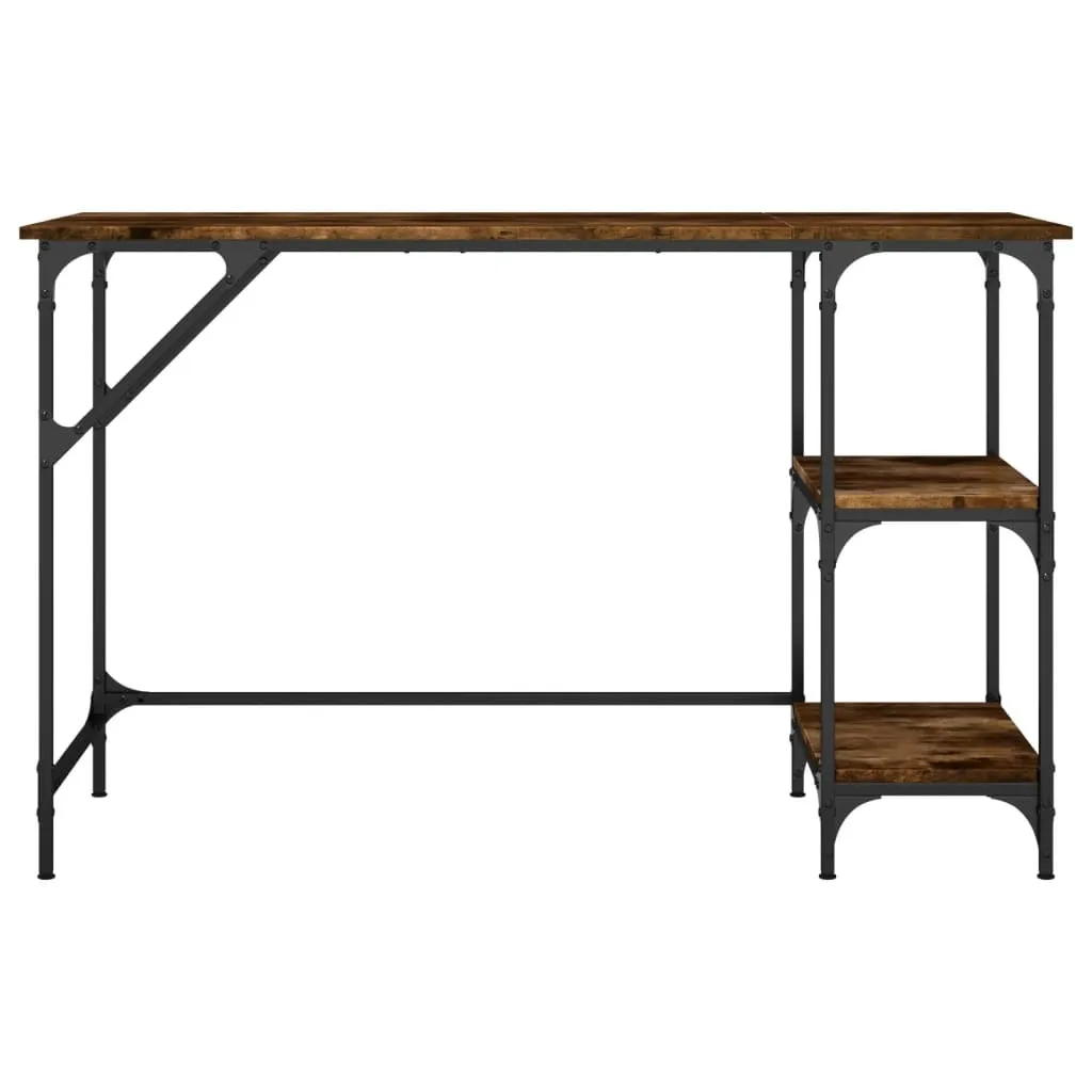 Tavolo da Scrittoio Rovere Fumé 120x50cm Metallo: Arredo Raffinato - 5