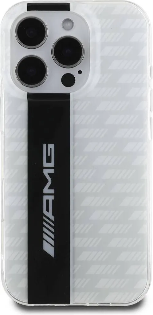 Custodia Luxury Mercedes AMG iPhone 16 Pro Max Bianca | Carbon Look