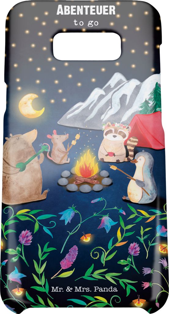 Mr. & Mrs. Panda Samsung Galaxy S8 plus Handyhülle Camping Freunde - Gelb Pastell - Geschenk, Hülle, Gute Laune, Handy, Cover, Case
