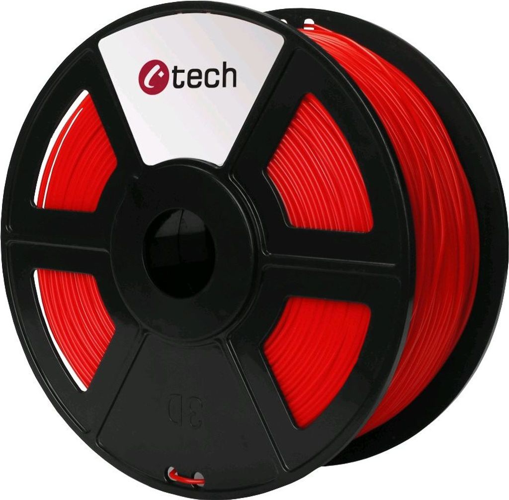 C-TECH Filament. PLA. 1.75mm. 1kg (330m) - rot fluoreszierend