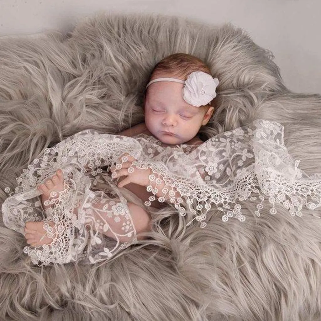 Kit Photographie Bébé Douillet - Accessoires Photo avec Tissage Premium