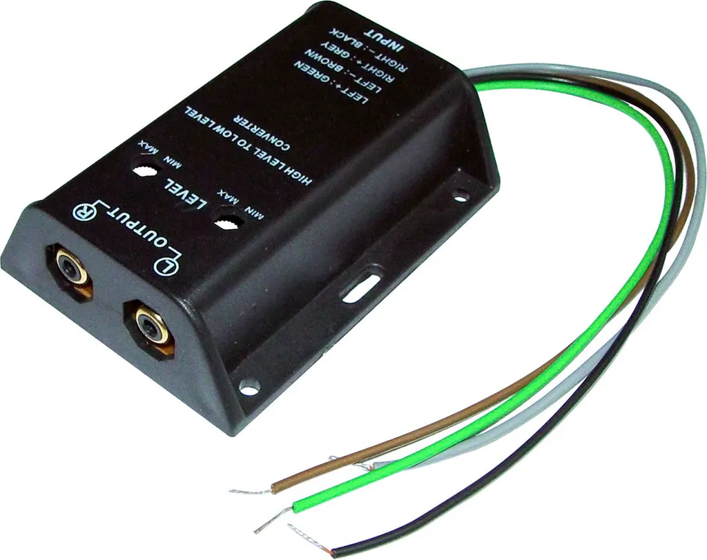 Adaptateur Subwoofer High Level Réglable avec Sortie RCA pour Radio