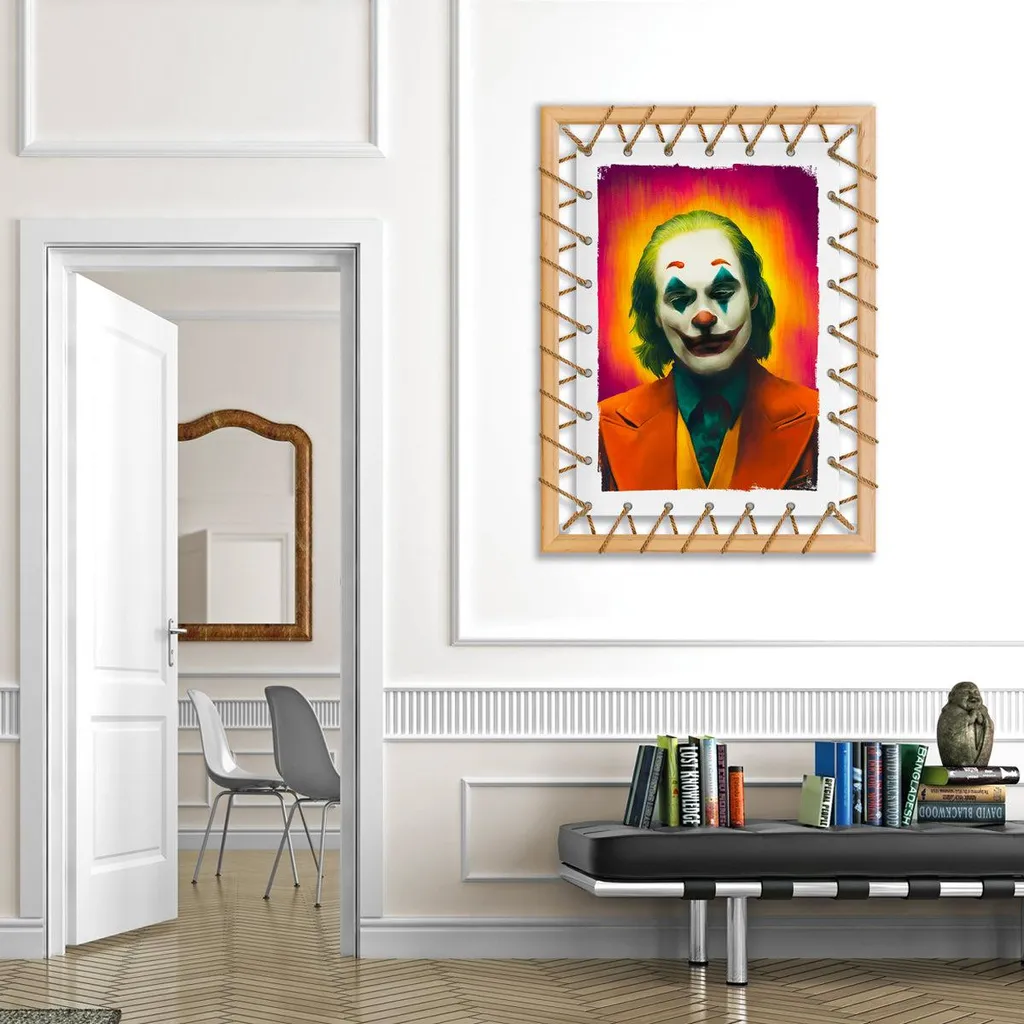 Portrait Joker pour Déco Salon - Toile Tensotela 70 x 95 cm Grand Format