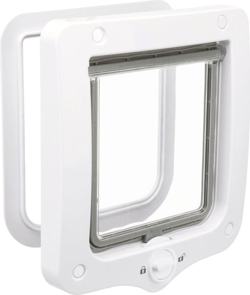 TRIXIE 2-Wege Freilauftür - weiß - 20 × 22 cm Produktbild 