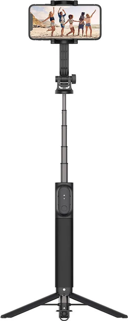 Perche Selfie 113 cm en Aluminium avec Trépied et Déclencheur Bluetooth