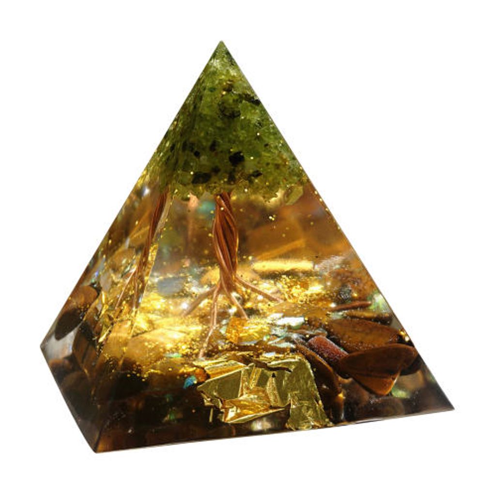 Amethyst Tigerauge Orgonit Pyramide Kristall Energie Generator Emf Schutz Reiki