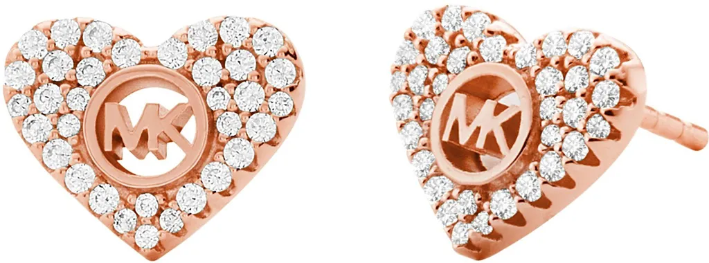 Orecchini Ovali AD_OR in argento rosè con zirconi-Cuori Milano
