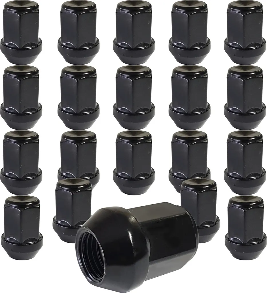 Écrous de Roue Fermés M12x1,5 Noirs SW19 pour Mitsubishi ASX et Lancer