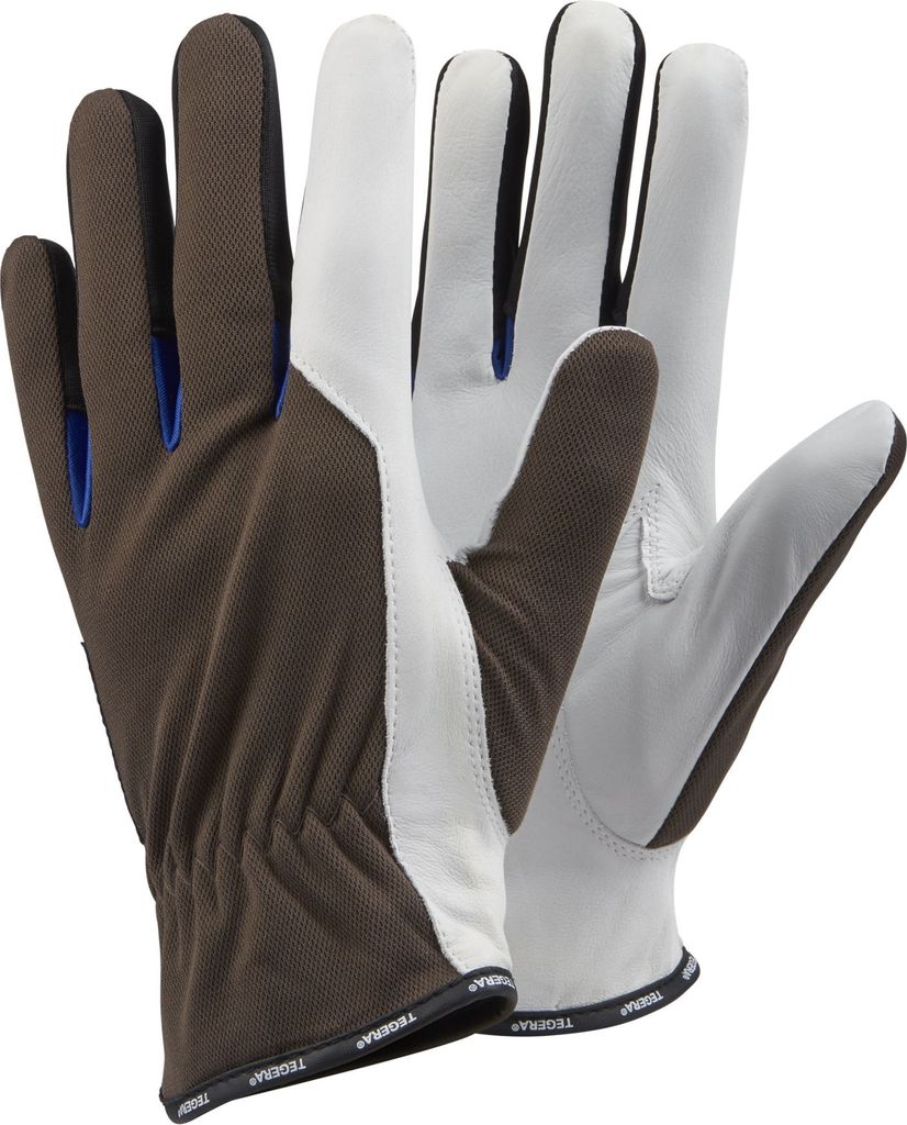 Lederhandschuh TEGERA 164 | 12 Paar grau, Cat.II, 3011X, Gr. 8