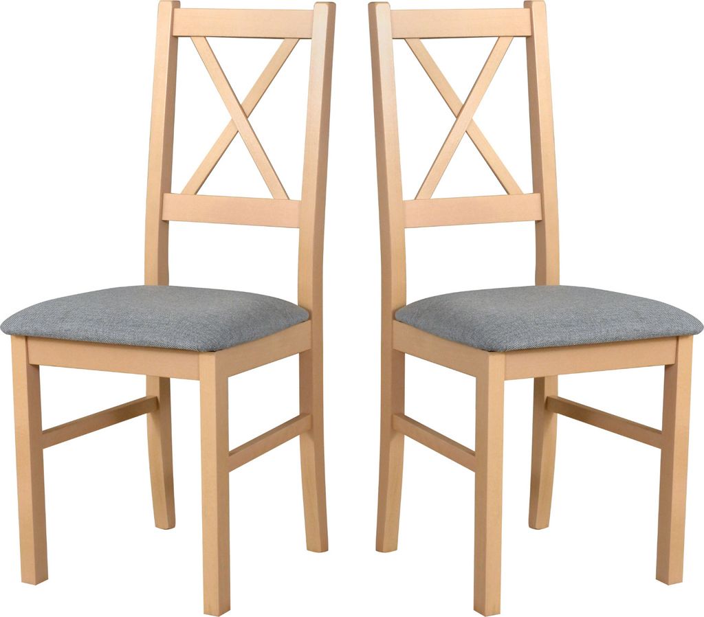LeafDesign Esszimmerstühle Holz - Stuhl Buche Massiv - Stühle Esszimmer 2er Set - Holzstuhl - Esstischstühle - Küchenstühle 2er Set 2x Nilo 10...