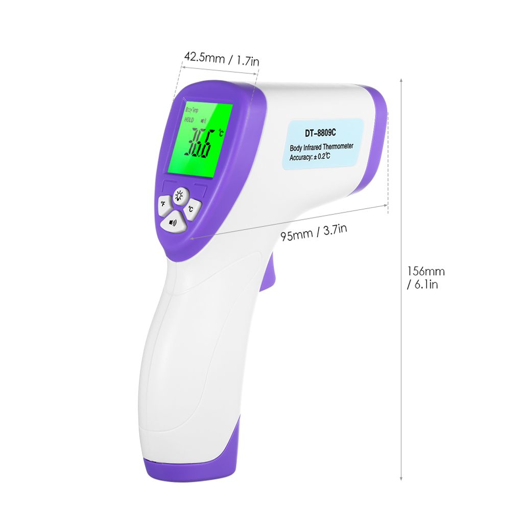 Digitales IR Infrarot Thermometer Baby Erwachsene Ohr Stirn LCD berührungslos DE 