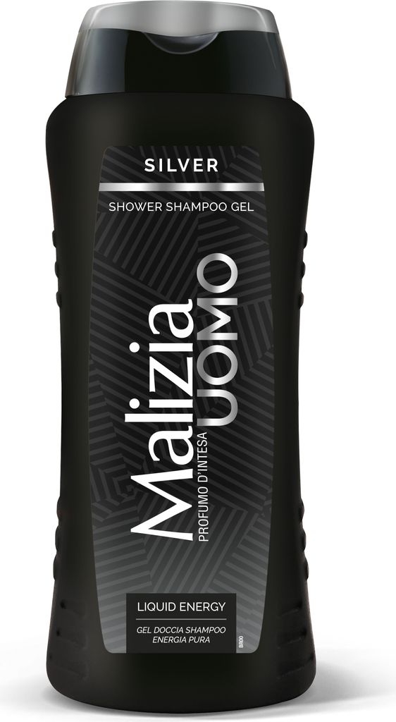 MALIZIA UOMO SILVER Duschgel & Shampoo 2in1 250ml Aloe Vera Produktbild 