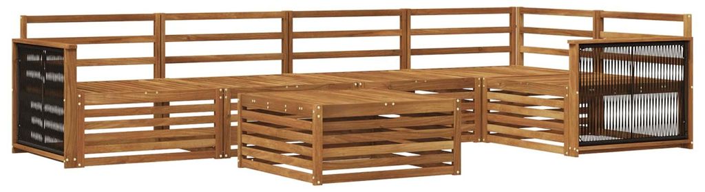 vidaXL Outdoor-Sofagarnitur 6 pcs Natur Massivholz Akazie