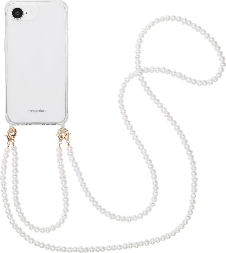 Custodia iMoshion iPhone 16e con Laccetto Perle - Mani Libere Sempre