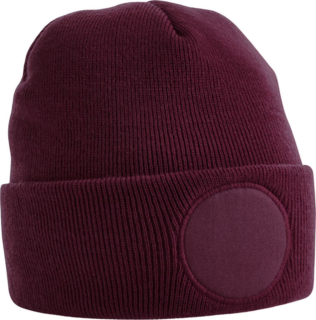 Beechfield Uni Kreis-Patch Umschlag-Mütze RW7304 (Einheitsgröße) (Grau)