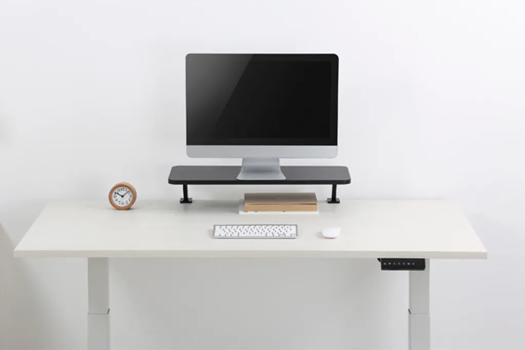 Support moniteur robuste en acier noir capacité 20kg pour écran PC - 8