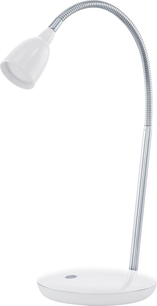 DURENGO Tischleuchte Tischbeleuchtung - H38 x Ø16 cm - weiß, chrom - 2,5W inkl. - IP20