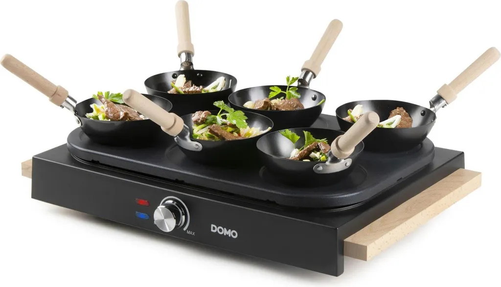 Wok party set 2 in 1 - DOMO - DO8719W - 6 persone - Wok e pancake - 1000 W