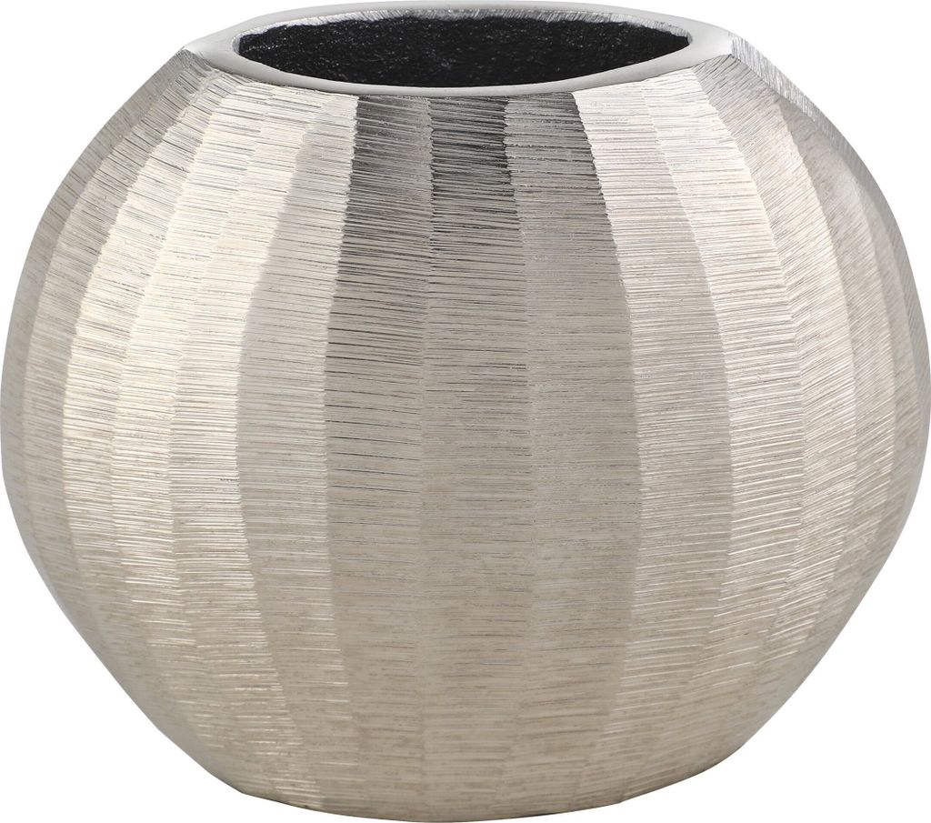 EGLO LIVING Metallvase Abucay, Deko Vase im runden Design, elegante Dekovase für Wohnzimmer, kleine Blumenvase handmade aus Metall, Tischdeko 13 cm