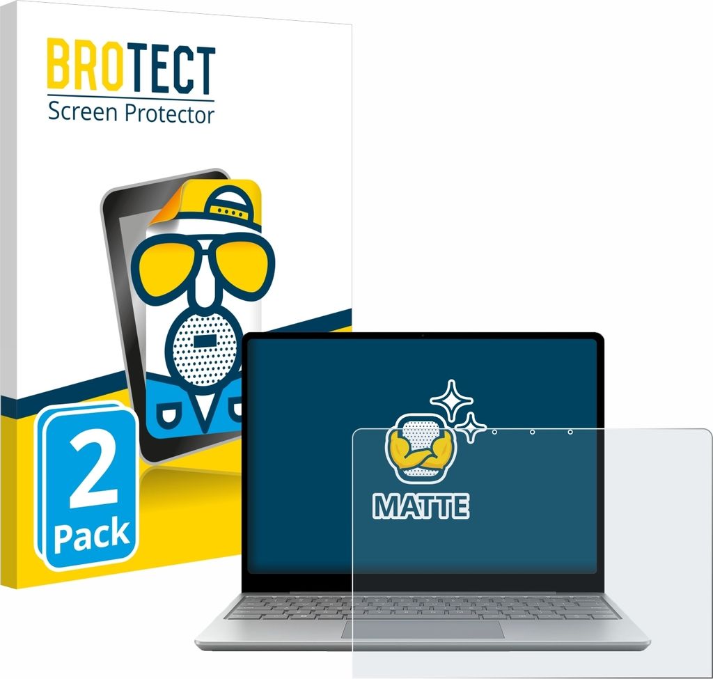 2x BROTECT Schutzfolie für Microsoft Surface Laptop Go 3 Business Displayschutz Displayschutzfolie Folie Matt Entspiegelungsfolie