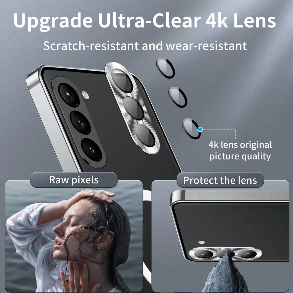 Cover S23 Anti-Urti Metallo Argento: Protezione Totale Fotocamera - 3
