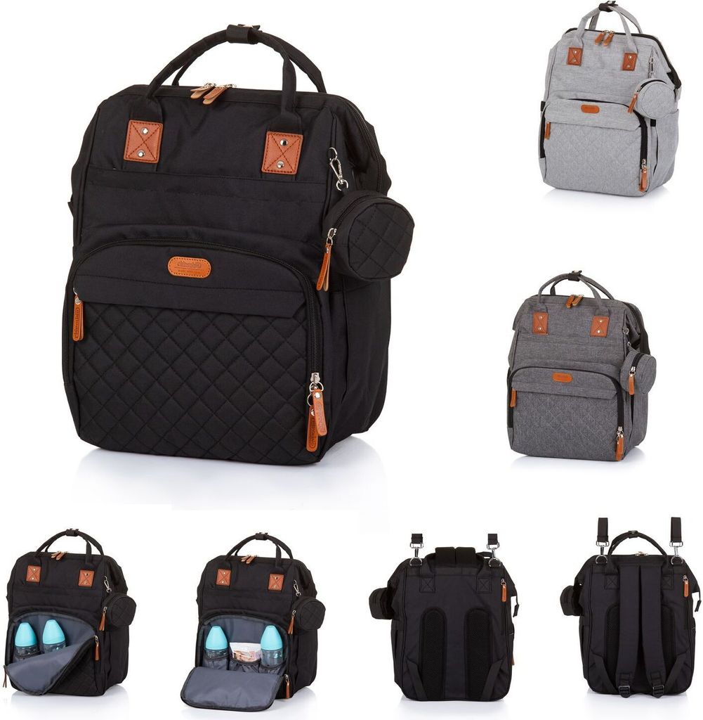 CHIPOLINO Wickeltasche, Rucksack Obsidian Produktbild 