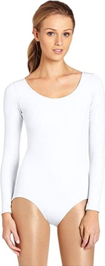 Damen Ballettanzug Langarm Bodys Gymnastikanzug Ballett Trikot Einteiler Bodysuit