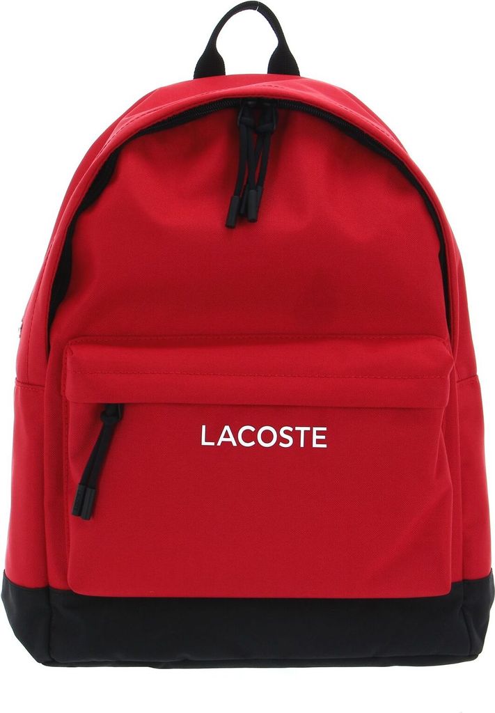 LACOSTE Freizeitrucksack Rucksack mit Laptopfach Backpack Rouge 240 Noir rot
