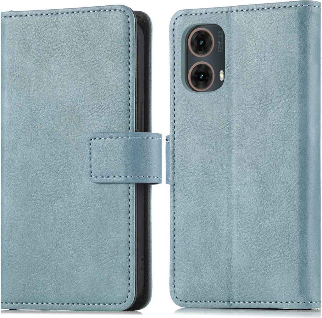 iMoshion Handy Hülle für Motorola Moto G85 - Klapphülle Bookcase flip - Hellblau